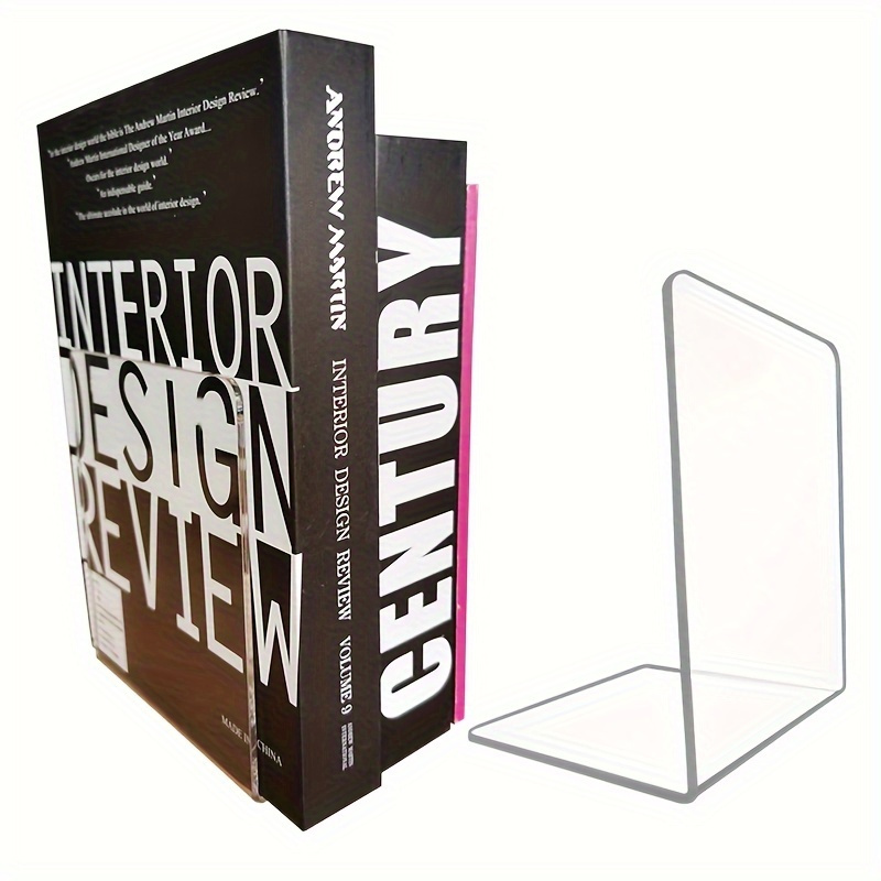 1pc Transparent Book Stand Acr - Aesthetic Bookend のレビューと価格