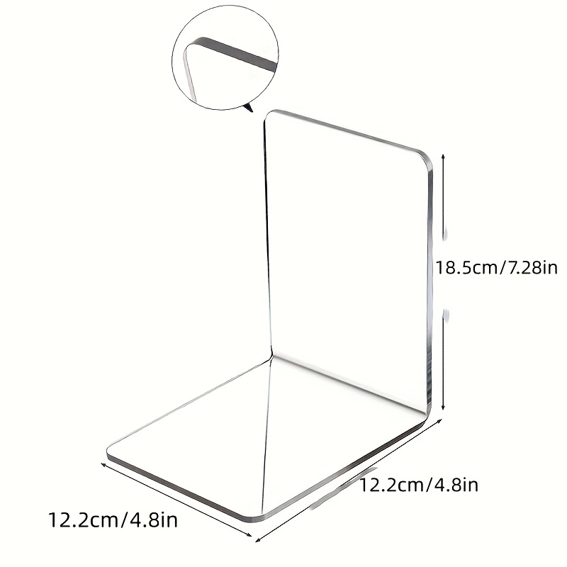 1pc Transparent Book Stand Acr - Aesthetic Bookend のレビューと価格