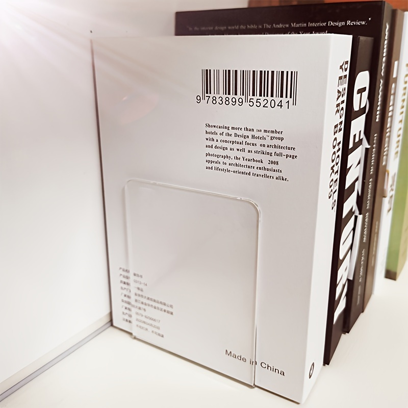 1pc Transparent Book Stand Acr - Aesthetic Bookend のレビューと価格