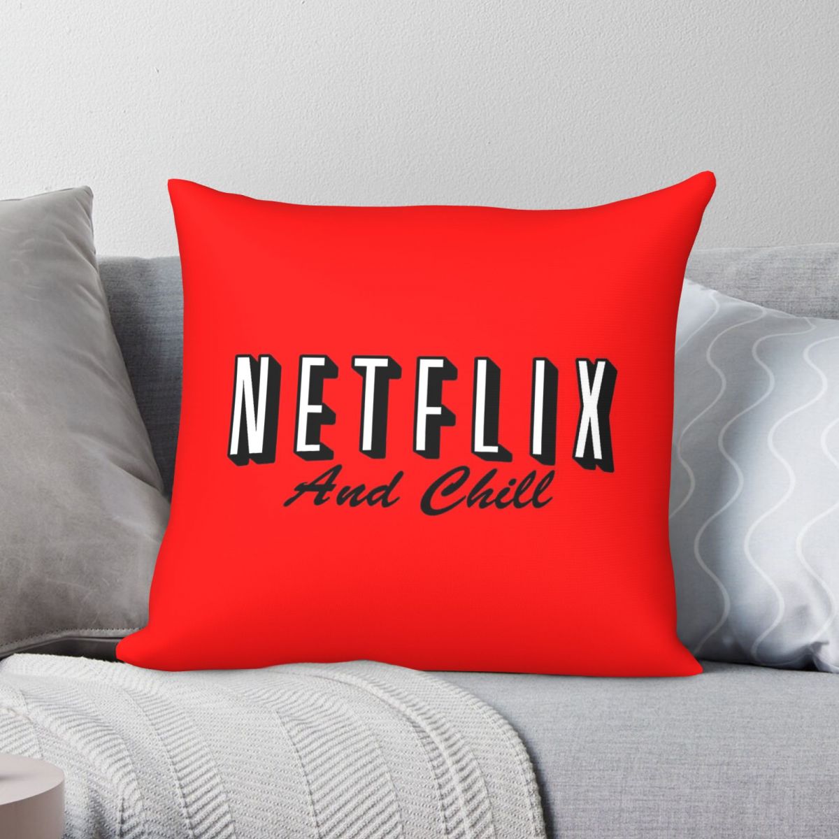 Netflix And Chill Red Square P - Home Decor Netflix のレビューと価格