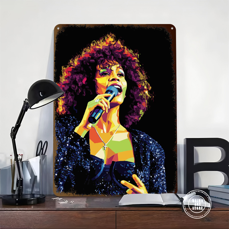Whitney Houston Pop Art Portra - Home Decor Houston のレビューと価格